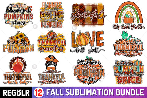 Fall Sublimation Bundle Sublimation Regulrcrative 