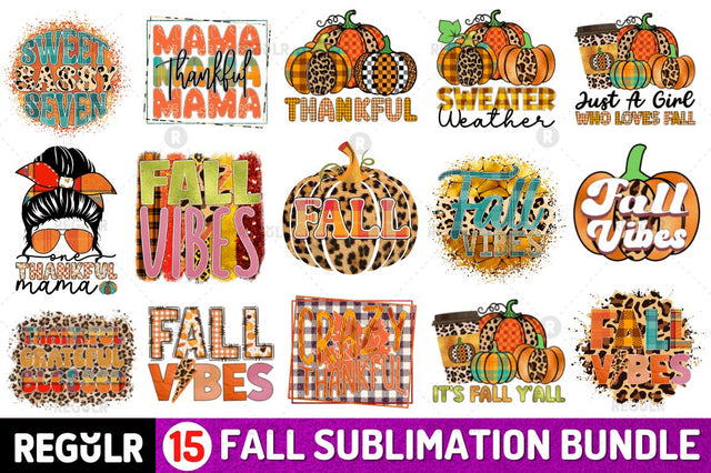 Fall Sublimation Bundle Sublimation Regulrcrative 