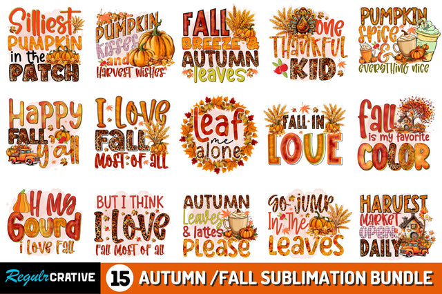 Fall Sublimation Bundle Sublimation Regulrcrative 