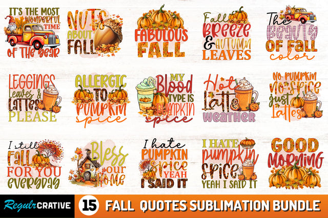 Fall Sublimation Bundle Sublimation Regulrcrative 