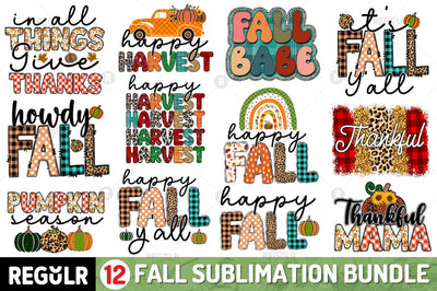 Fall Sublimation Bundle Sublimation Regulrcrative 