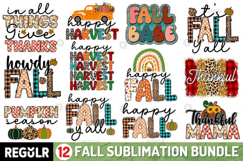 Fall Sublimation Bundle Sublimation Regulrcrative 