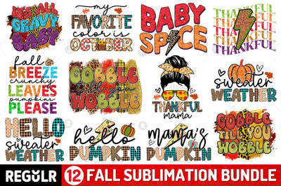 Fall Sublimation Bundle Sublimation Regulrcrative 