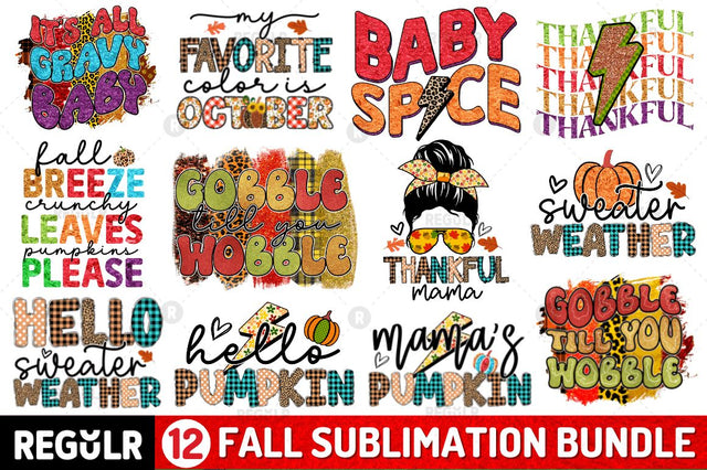 Fall Sublimation Bundle Sublimation Regulrcrative 