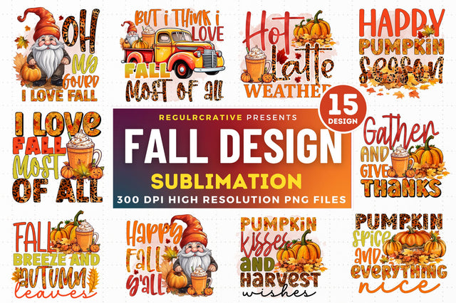 Fall Sublimation Bundle Sublimation Regulrcrative 
