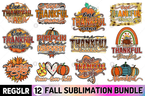 Fall Sublimation Bundle Sublimation Regulrcrative 