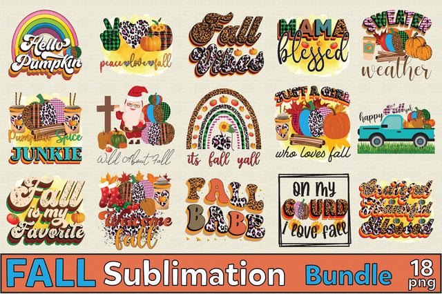 Fall Sublimation Bundle Sublimation SVGArt 