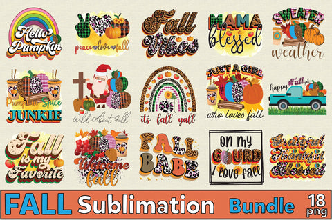 Fall Sublimation Bundle Sublimation SVGArt 