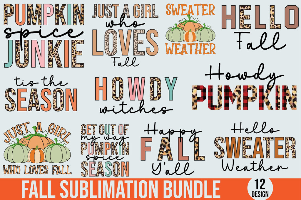 Fall Sublimation Bundle - So Fontsy