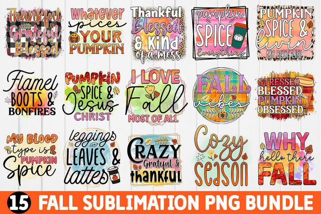 Fall Sublimation Bundle SVG Regulrcrative 