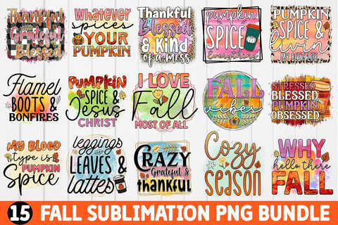 Fall Sublimation Bundle SVG Regulrcrative 