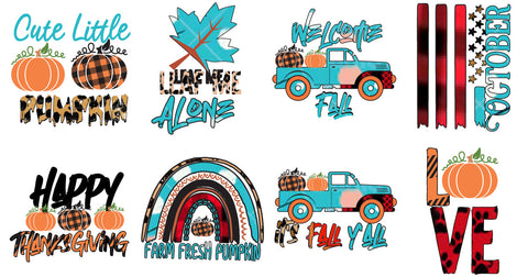 Fall Sublimation Bundle ,Thanksgiving Sublimation Design , Fall 20 Sublimation Design Sublimation BlackCatsMedia 