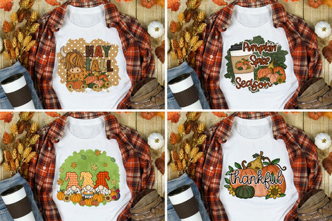 Fall Sublimation Design Bundle - Bundle of 8 PNG Sublimation Designs Sublimation Digital Clipart Deals 