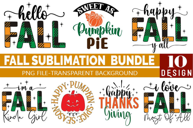 Fall Sublimation Design Bundle SVG CraftingStudio 