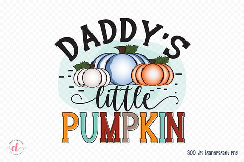 Fall Sublimation Design, Daddy's Little Pumpkin Sublimation CraftLabSVG 