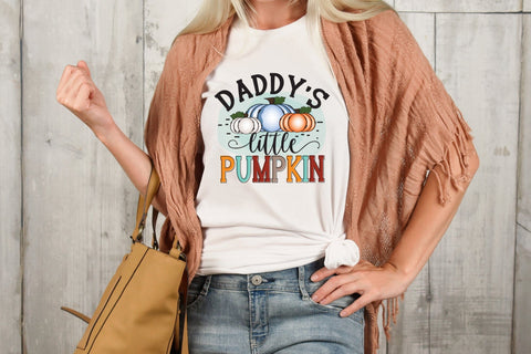 Fall Sublimation Design, Daddy's Little Pumpkin Sublimation CraftLabSVG 