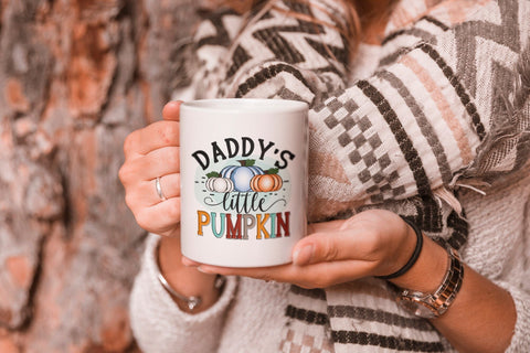 Fall Sublimation Design, Daddy's Little Pumpkin Sublimation CraftLabSVG 