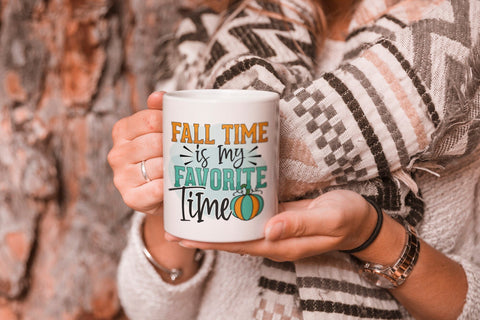 Fall Sublimation Design | Fall Time is My Favorite Time Sublimation CraftLabSVG 