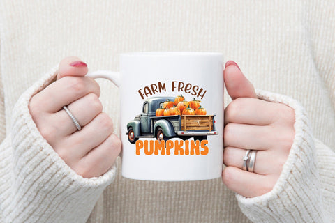Fall Sublimation Design | Farm Fresh Pumpkins Sublimation CraftLabSVG 