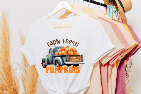 Fall Sublimation Design | Farm Fresh Pumpkins Sublimation CraftLabSVG 
