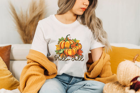Fall Sublimation Design - Hello Fall PNG Sublimation CraftLabSVG 