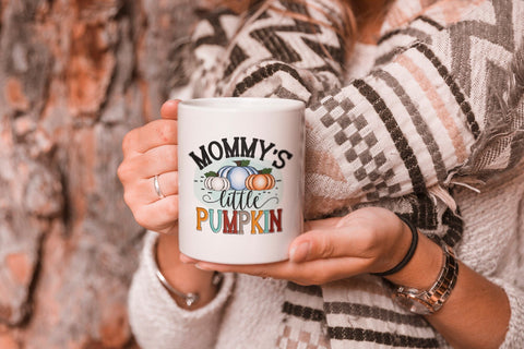 Fall Sublimation Design, Mommy's Little Pumpkin Sublimation CraftLabSVG 