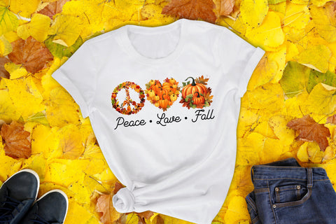 Fall Sublimation Design, Peace Love Fall Sublimation CraftLabSVG 