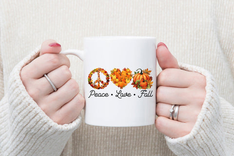 Fall Sublimation Design, Peace Love Fall Sublimation CraftLabSVG 