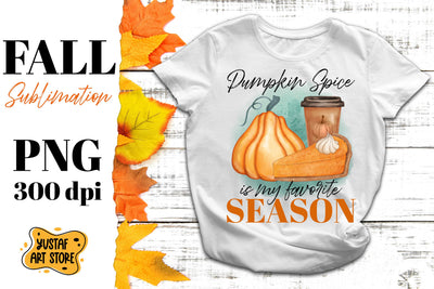 Fall sublimation design. Pumpkin Spice is my favorite Season Sublimation Yustaf Art Store 