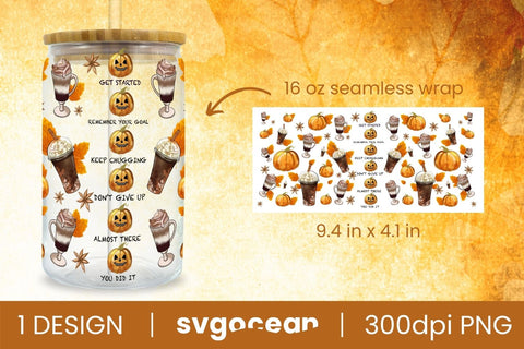 Fall Sublimation | PNG | 16 Oz Libbey Glass Sublimation SvgOcean 