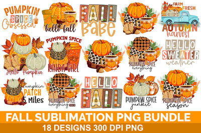 Fall Sublimation PNG Bundle SVG fokiira 