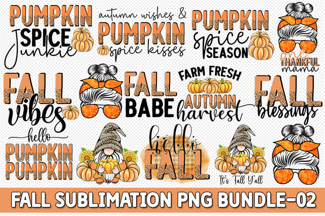 Fall Sublimation PNG Bundle SVG fokiira 