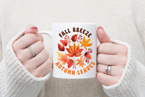Fall Sublimation PNG, Fall Breeze Autumn Leaves Sublimation CraftLabSVG 