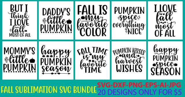 Fall Sublimation Svg Bundle SVG Syaman 