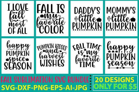 Fall Sublimation Svg Bundle SVG Syaman 