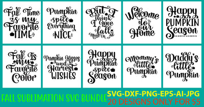 Fall, Sublimation Svg Bundle Vol. 2 SVG Syaman 