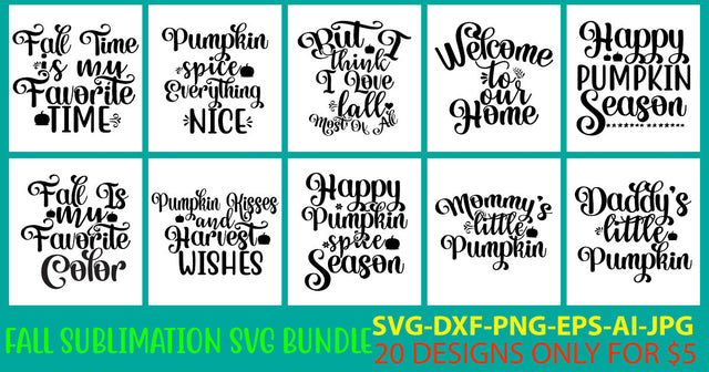 Fall, Sublimation Svg Bundle Vol. 2 SVG Syaman 
