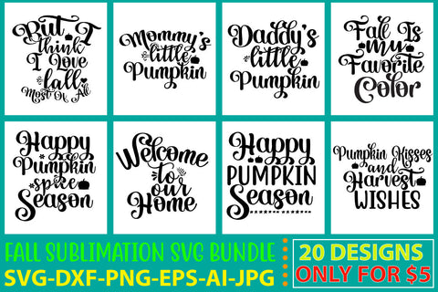 Fall, Sublimation Svg Bundle Vol. 2 SVG Syaman 
