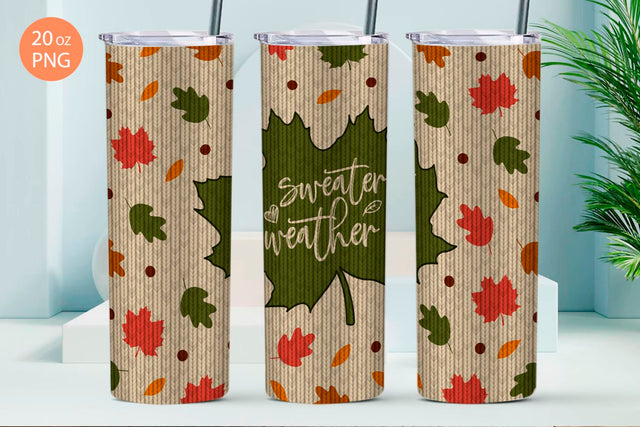 Fall sublimation tumbler design SVG KMarinaDesign 