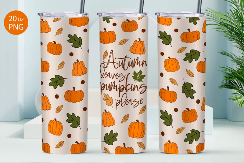 Fall sublimation tumbler Sublimation KMarinaDesign 