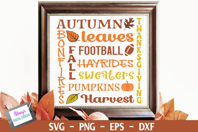 Fall Subway Art Design SVG Stacy's Digital Designs 