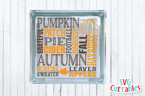 Fall Subway Art | Fall | Autumn Svg Cuttables 