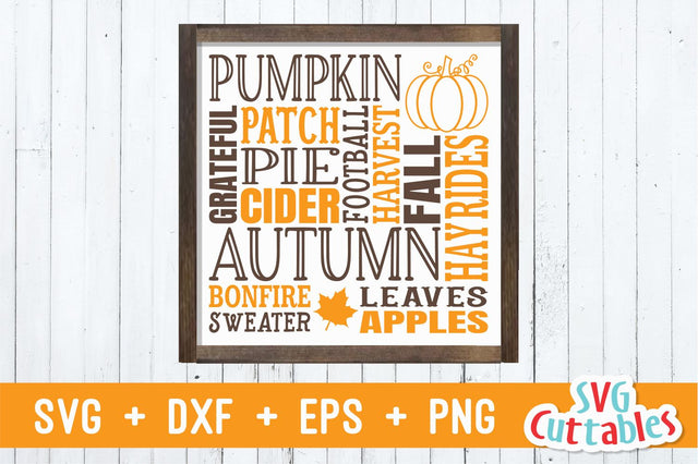 Fall Subway Art | Fall | Autumn Svg Cuttables 