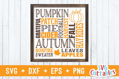 Fall Subway Art | Fall | Autumn Svg Cuttables 