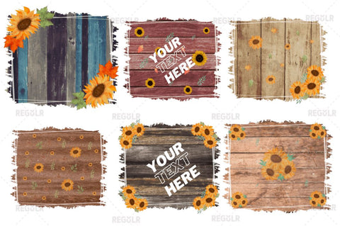 Fall Sunflowers Sublimation Background bundle Sublimation Regulrcrative 