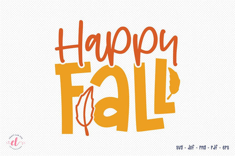 Fall SVG - Autumn SVG - Happy Fall Cut File SVG CraftLabSVG 