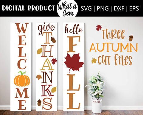 Fall SVG | Autumn svg | Hello Fall SVG | Thanksgiving | Thankful svg | Fall Welcome Sign | Give Thanks svg | Fall Porch Sign | Pumpkin svg SVG What A Gem SVG 