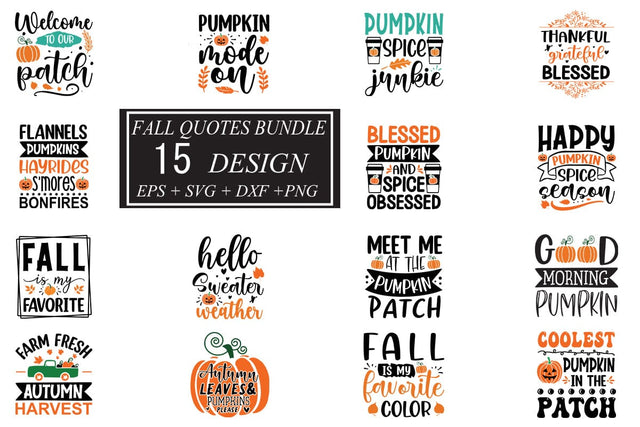 Fall SVG bundle 15 design SVG svgteam 