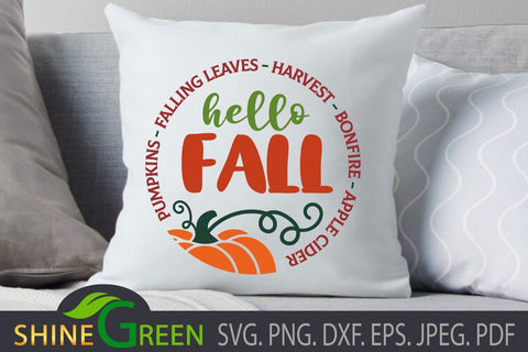 Fall SVG Bundle - 15 Latest Files for Cricut, Sublimation, Silhouette SVG Shine Green Art 
