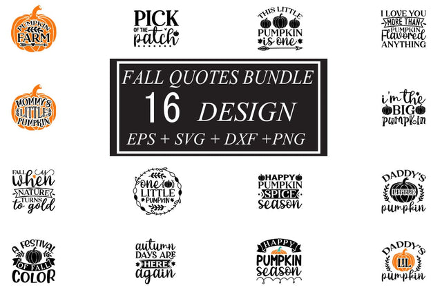Fall SVG bundle 16 design SVG svgteam 